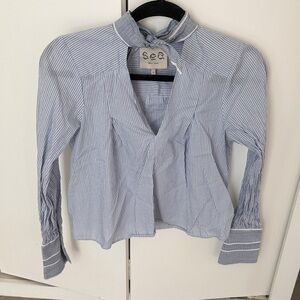 Sea New York Blue Striped Top